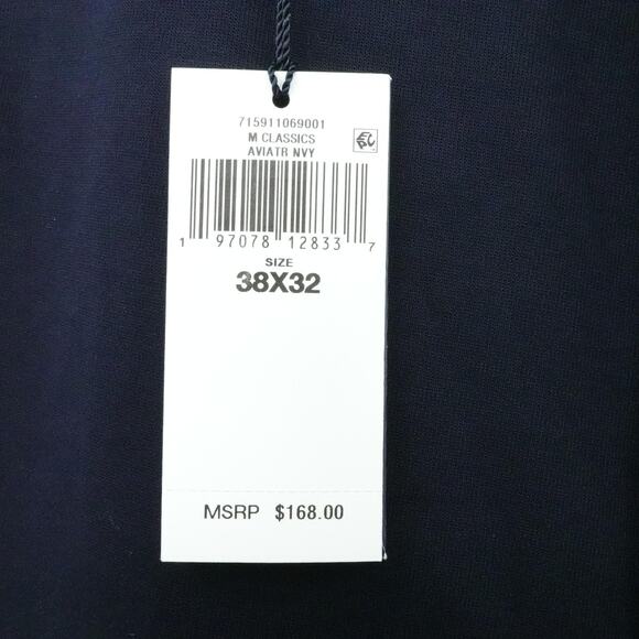 Polo Ralph Lauren Pants Mens 38x32 Navy Aviator Classics Pleated Elastic Waist - Picture 12 of 15